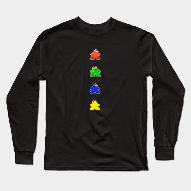 CHRISTMAS MEEPLES Long Sleeve T-Shirt by ARTEMIDA